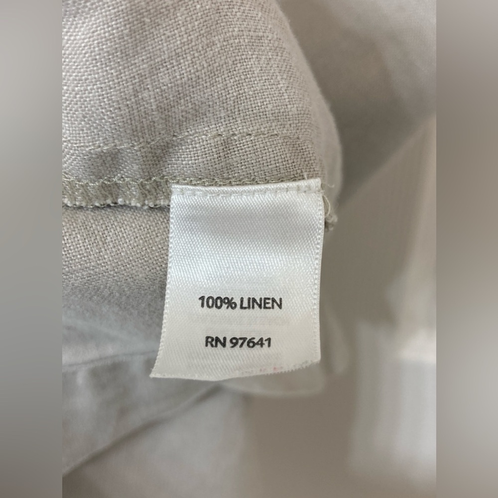 Pure J Jill Taupe Linen Sleeveless Shift Tank Dress XSP Minimalist Beach Coastal - Picture 6 of 7